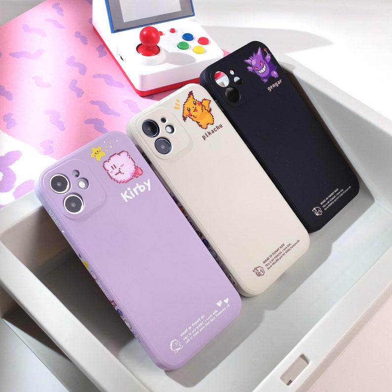 Cartoon Cute Kirby Star Dream Gengar Pikachu Soft TPU iPhone Case Apple iPhone Accessories 13 12 11 pro max X XS XR 7 8 Plus Phone Shell 