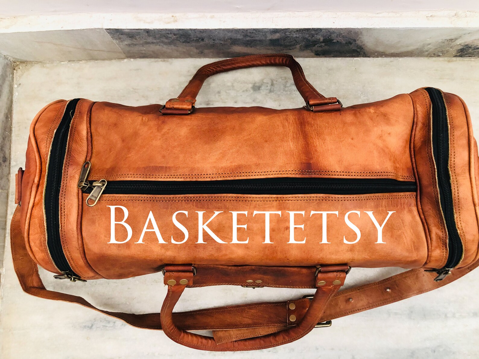 24 Leder Duffle Bag Leder Weekend Bag Leder Holdall Etsy