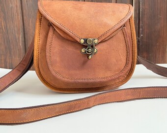 Leather Crossbody Bags For Women Small Brown Saddle Bag Purse, Crossbody Saddle Bag, Leather Purse Crossbody, Personalized Gifts For Her