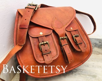 Leather Crossbody purses and bags Leather Satchel Purse For Women Crossbody Saddle Bag Everyday Bag