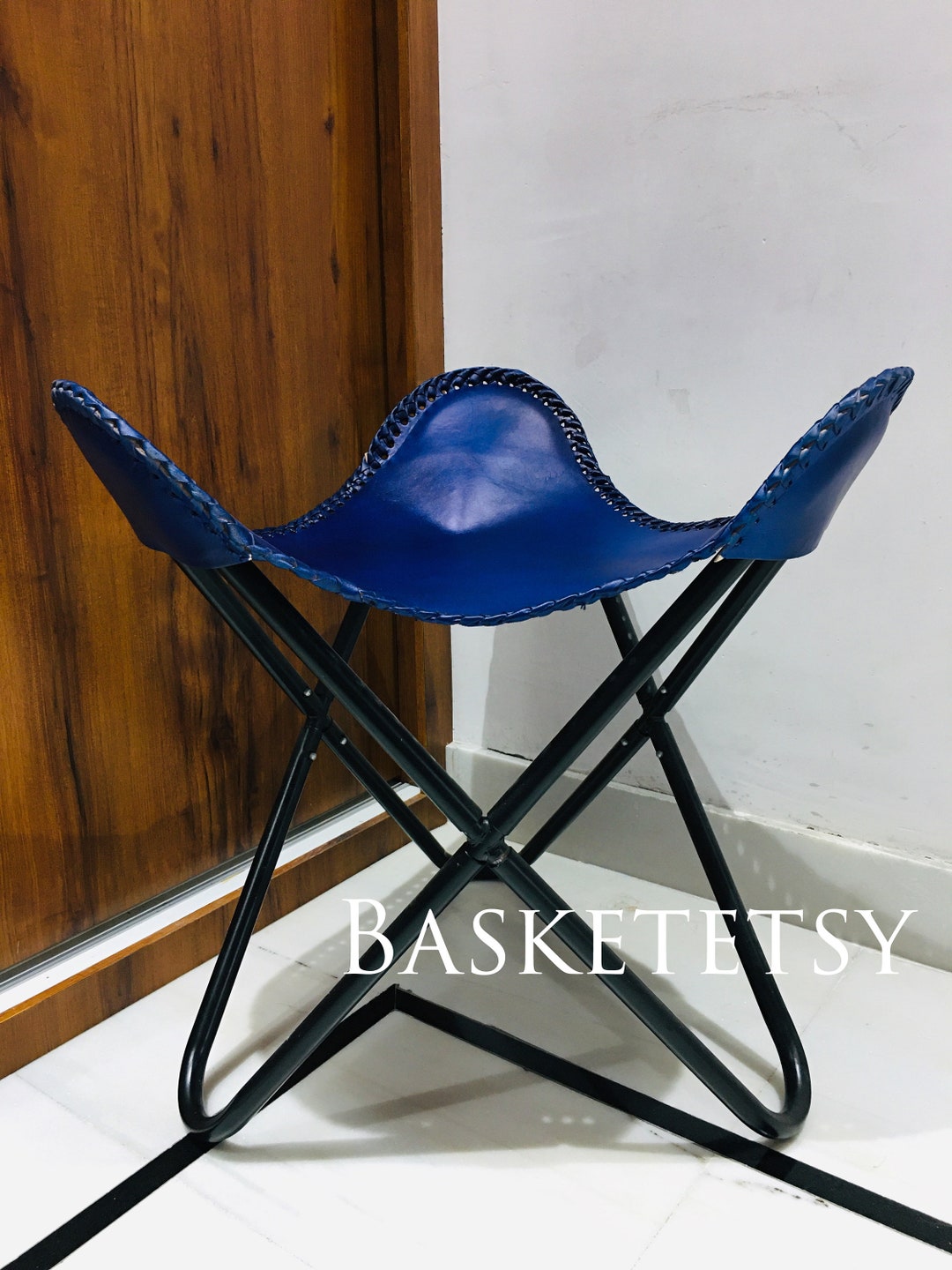Leather Stool Foot Rest Table Handmade Butterfly - Etsy
