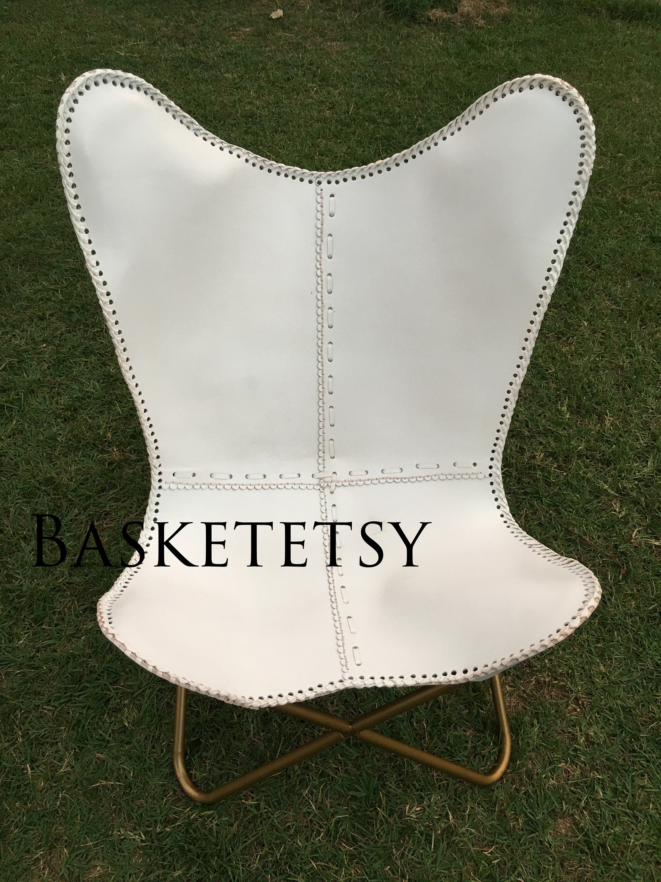 Leather Butterfly Chair Leather Living Room Chairs Cover Etsy