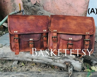 leather pannier bolsas motorcycle