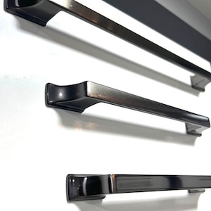 Brushed Dark Grey Zinc Alloy Bar Handle: Modern Cabinet Hardware