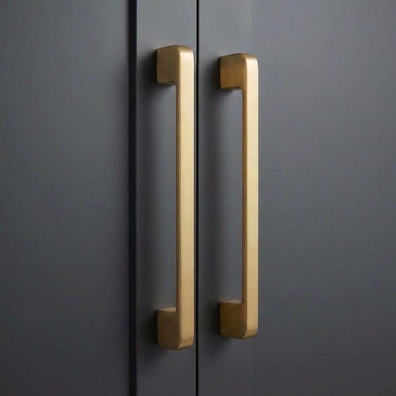 Modern Brushed Brass Solid Cabinet Handle in Zinc Alloys, Gold Dresser Knob,  Minimalist Pull for Drawers, Brass Handles & Knobs for Cupboard - Etsy