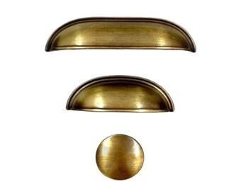 Half Moon Shaped Knobs for Cabinets in Antique Yellow made with Zinc Alloys, Hardware for Furniture, Handle for Wardrobes, Drawers for Pulls