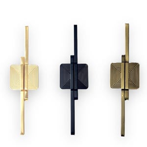Brushed Brass Modern Solid Cabinet Handle in Zinc Alloys, Vintage Style Dresser Knob, Pull for Drawers, Nordic Knobs for Cupboards