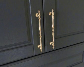 Luxury Polished Gold Solid Bar Handle in Zinc Alloys for Cabinets, Brushed Brass Knob, Drawer Pull, Dresser Knob, Wardrobe & Cupboard Handle