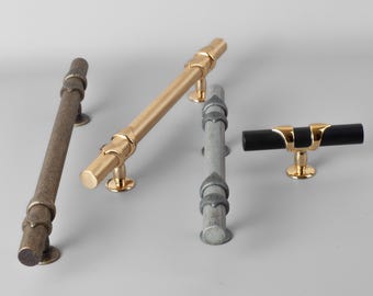 High Level Modern and Minimalist Solid Bar Cabinet Handles, Knobs and Pulls for Wardrobe, Dresser, Drawer and Kitchen Cupboards