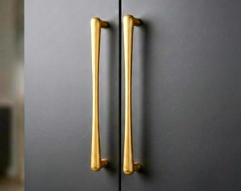 Brushed Brass Cabinet Handle: Vintage Style Zinc Alloy Drawer Pull