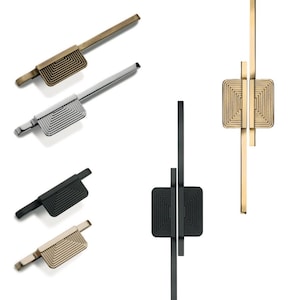 Brushed Brass Minimalist Solid Drawer Pull in Zinc Alloys, Vintage Style Dresser Knob, Black Handle for Cabinet, Nordic Knobs