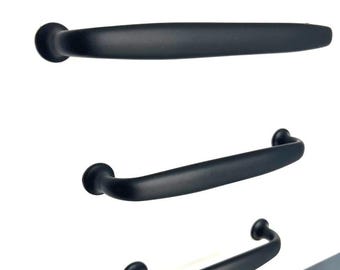 Modern Stylish Matte Black Solid Bar Handle in Zinc Alloys for Cabinets, Dresser Knob, Drawer Pull, Wardrobe Handle, Kitchen Cabinet Knobs