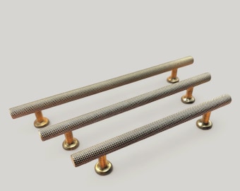 Knurled Finished Vintage Bronze Cabinet Handle, Textured Wardrobe Knob,  Handcrafted Pull for Drawer, Dresser and Kitchen Cupboard Hardware