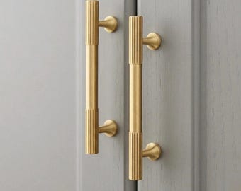 Brass Gold Luxury Cabinet Handle, Modern Style Wardrobe Pull, Minimalist Aluminum Metal Drawer’s Knob, Dresser’s Handle, Furniture Hardwares