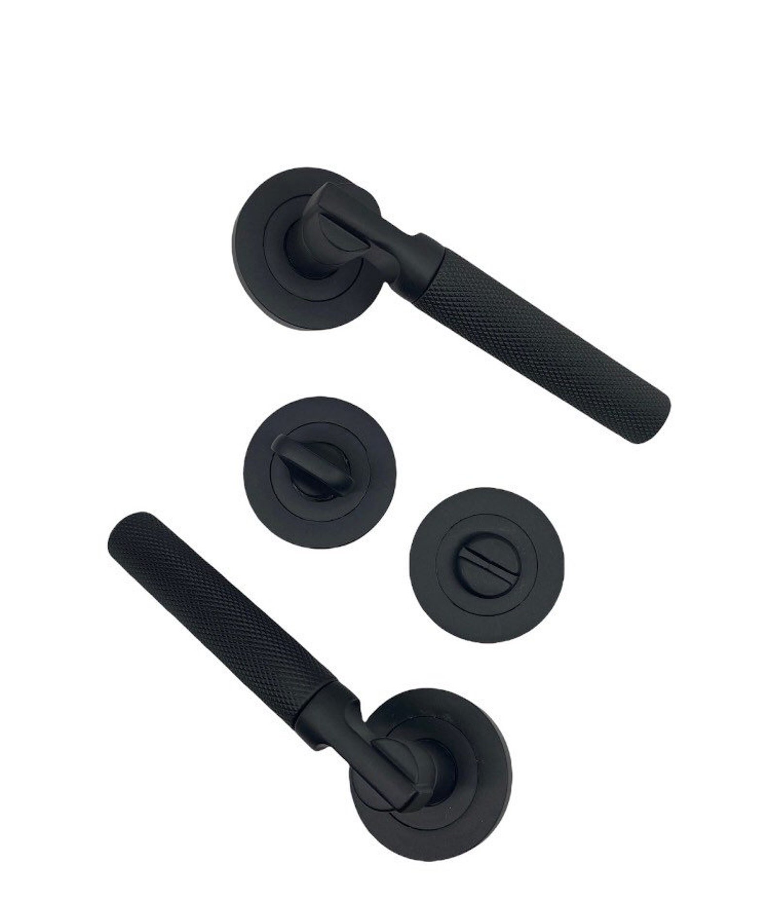 A Pair of Knurled Design Solid Premium Quality Door Lever Etsy