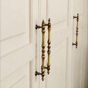 Vintage Bronze Bar Handle, Retro Drawer Pull, Aged Dresser Knob, Solid Bar Furniture Accessories, Antique Yellow Kitchen Cabinet Handles