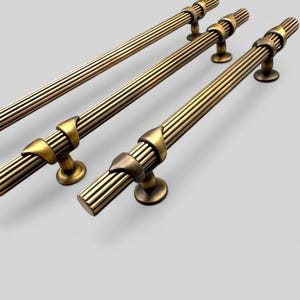Vintage Bronze Bar Cabinet Handles: Antique Yellow Zinc Alloy Pull