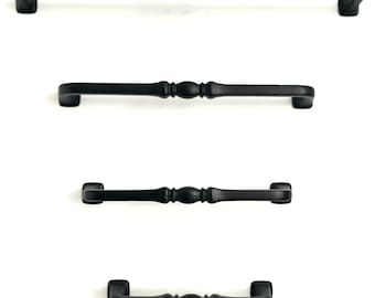 Matte Black Zinc Alloy Bar Handle: Modern Cabinet Pull