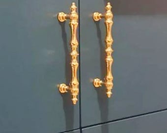 Luxury Polished Gold Solid Bar Handle in Zinc Alloys for Cabinets, Brushed Brass Knob, Drawer Pull, Dresser Knob, Wardrobe & Cupboard Handle