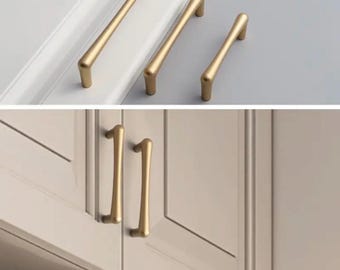 Brushed Brass Cabinet Handle: Vintage Style Zinc Alloy Drawer Pull