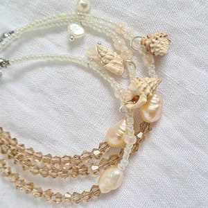 Beige Pearl and Corwie Bracelet beaded accesories image 8