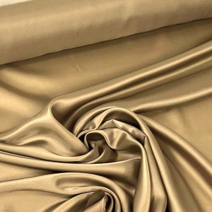 Luxury Bemberg satin lining, khaki colour, premium quality, natural fibres, Cupro , Doublure, Futter