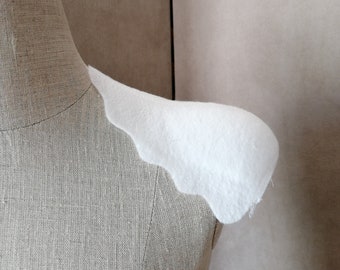 Pair beautifully shaped, high fashion shoulder pad, for tailoring, couture, dresses, blouses, jackets