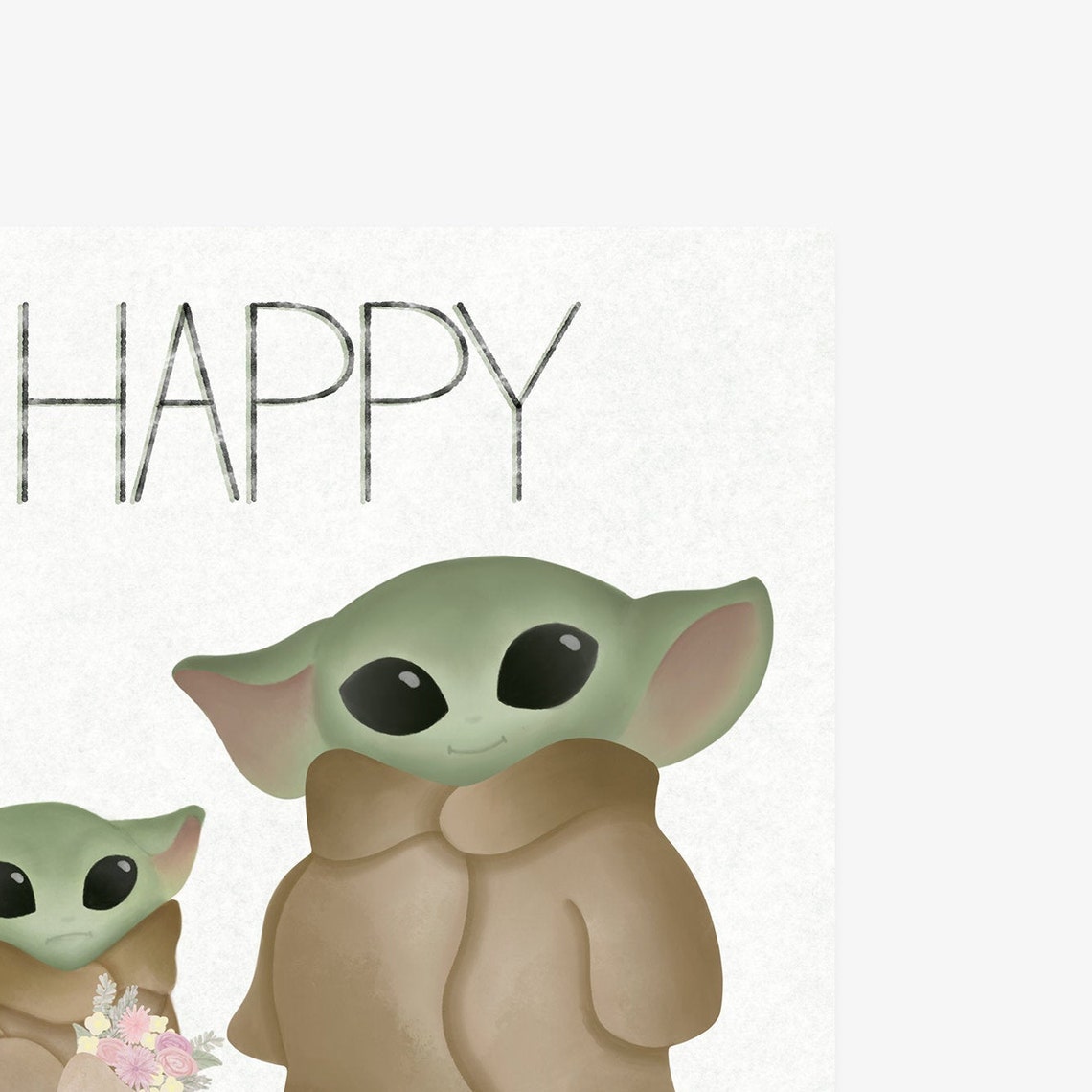 Baby Yoda Happy Mother's Day Mother's Day Greeting Etsy