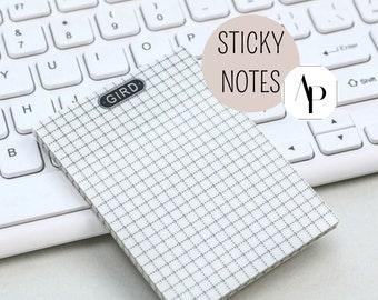 Sticky Notes - TRANSPARENT GRID - transparent Sticky Notes - Page Flags - Note Paper - Waterproof