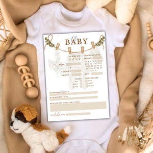 Baby Oracle | Schede con suggerimenti | Set di giochi per baby shower - Baby Oracle