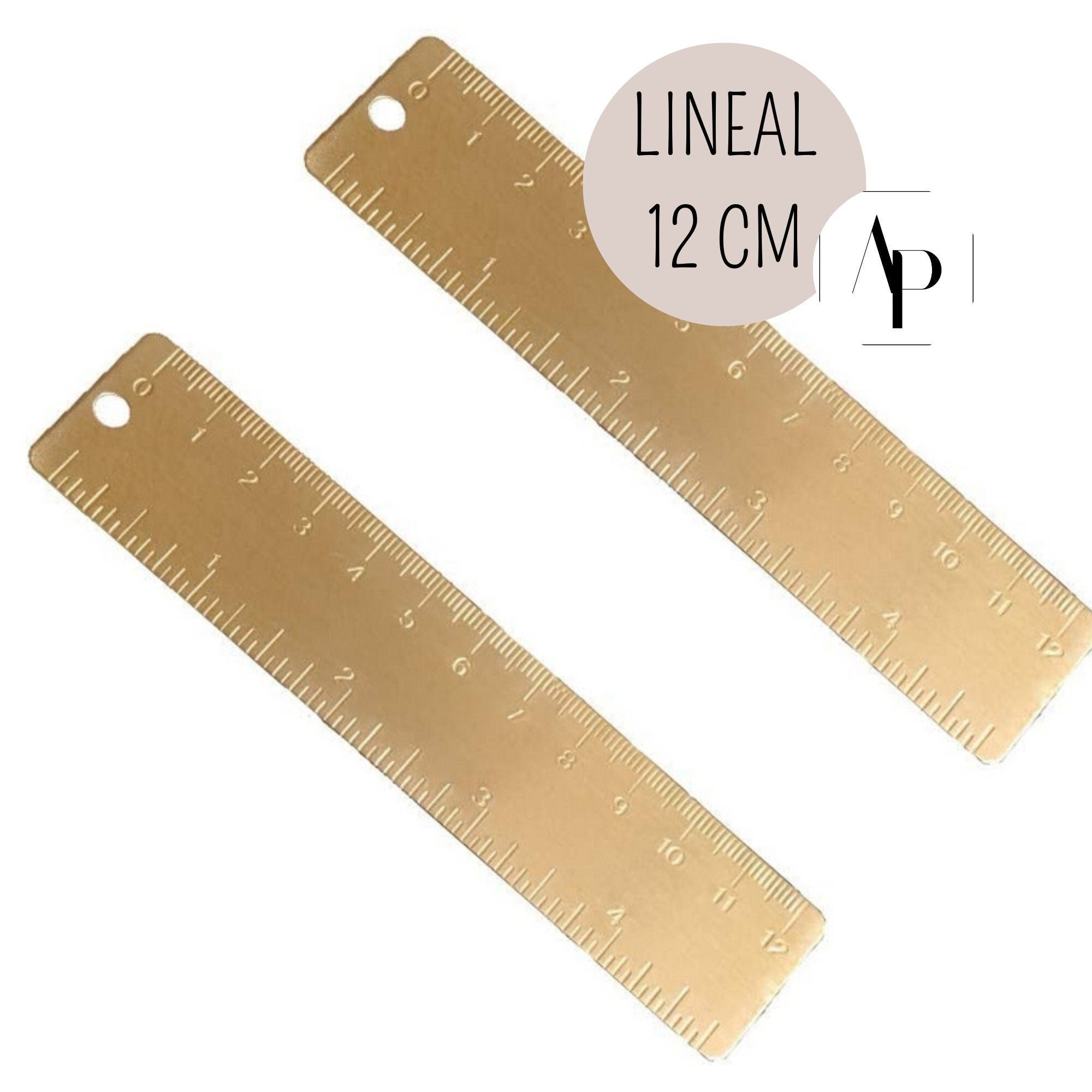 Mini metal ruler 16.5 x 1.6 cm, brass - Wood, Tools & Deco
