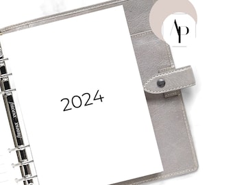 Year at a Glance 2024 Dashboard I Minimalist Dashboard | A5 A6