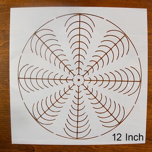 Mandala Coneflower Stencil Coneflower Design mandala dot painting stencil