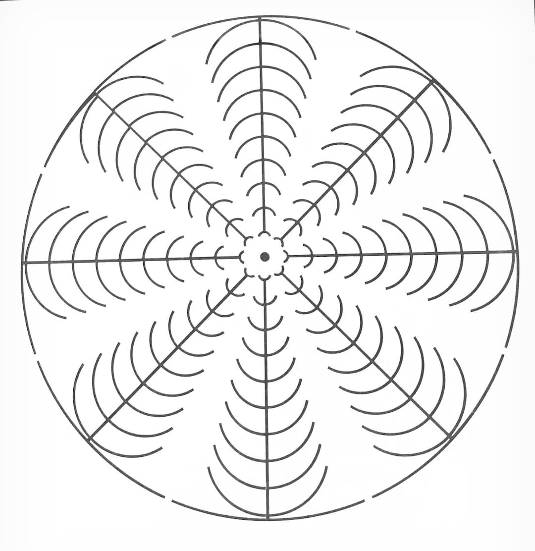 coneflower-stencil-download-only-mandala-dot-painting-template-etsy