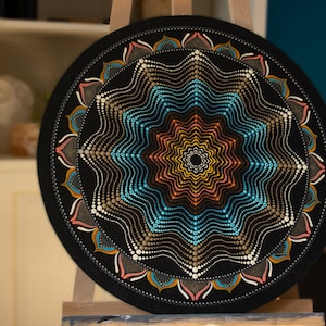 Oval & Petal Shapes Swooshes Mandala Painting 1 Silicone 