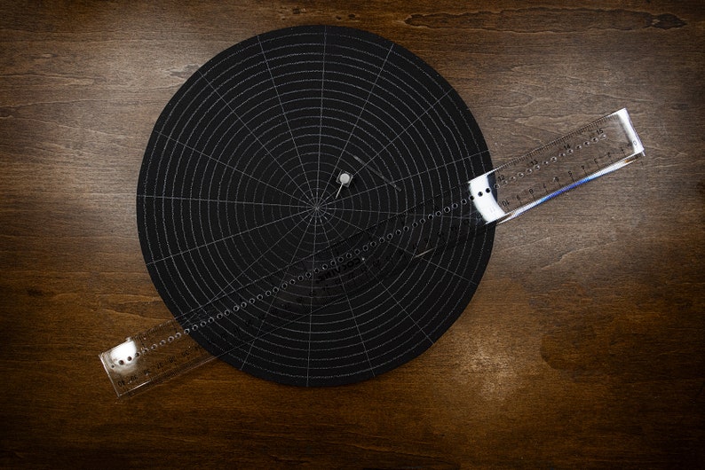 Outil de règle de mandala Créateur de cercles concentriques artistiques pour mandalas 15 inch ruler
