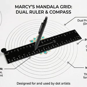 Marcy’s Mandala Ruler Tool: Acrylic Circle Maker for Dot Painting and ...