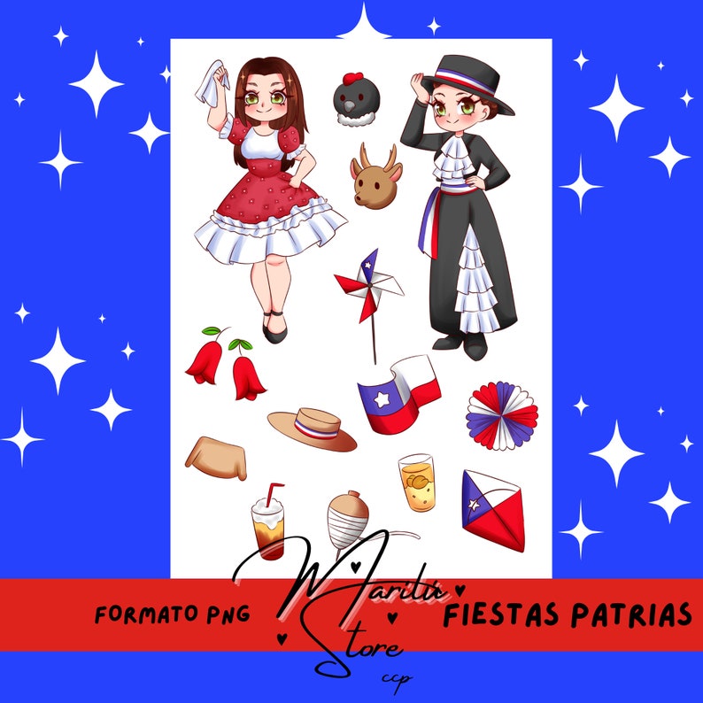 Fiestas Patrias Chile Stickers / Bullet Journal / Planner Etsy España