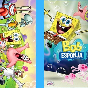 Libro para colorear Bob Esponja, Bob esponja y sus amigos, Libro para colorear