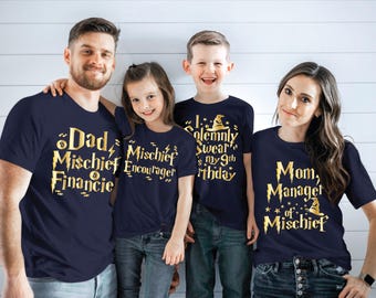 Universal Studios Shirts, Universal Studios Family Shirts, Mischief Manager Shirt, Wizard House Shirts, Universal Studios Matching Shirts