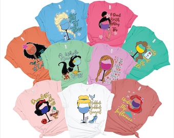Disney Princess Drinking Shirt, Epcot Festival Matching Shirt, Wine Princess Shirt, Food and Wine Festival Shirt, Disneyland Vacation Shirt
