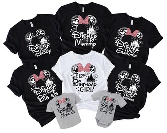 Custom Disney Birthday Shirt, Disney Birthday Girl Shirt, Disney Birthday Group Shirts, Disney Birthday Squad Shirt Any Age, Custom Age, D20