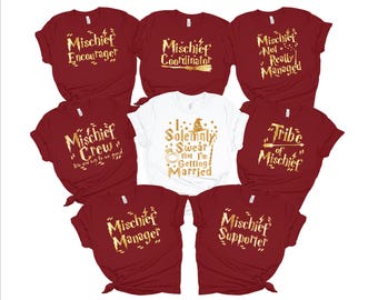 Witch Themed Hen Party T-shirts, Funny Bachelorette Party Shirts, Bachelor Party Shirt, Birthday Party Shirts, Bachelorette Party Tanks, 315