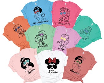 Disney Princess Shirt, Disney Vacation Tee, Princess Shirt, Cute Disney Princess Tee, Princess Gift, Princess Glitter Shirt Disney Girl Trip