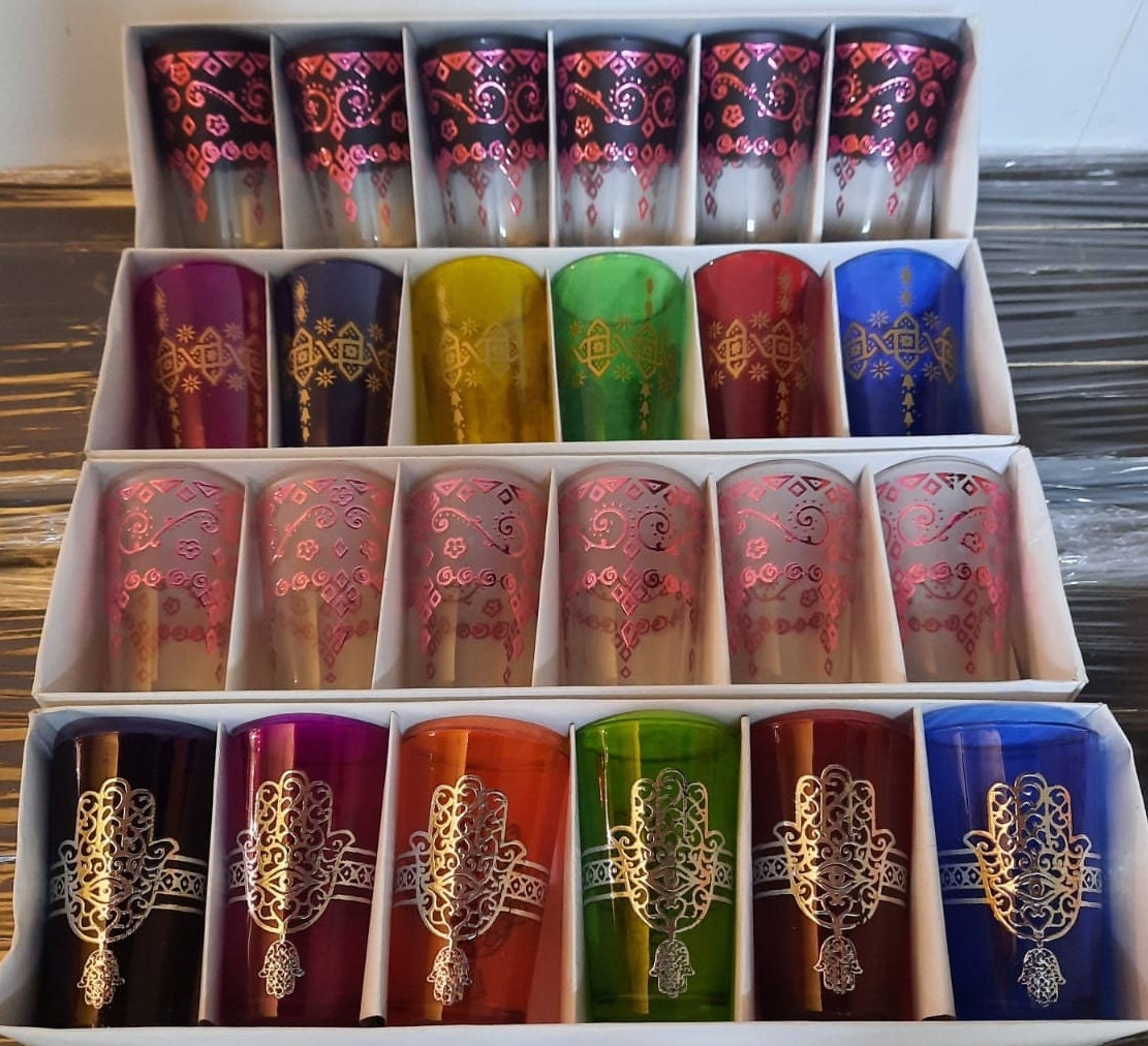 Moroccan Tea Glass set of 6 Etsy