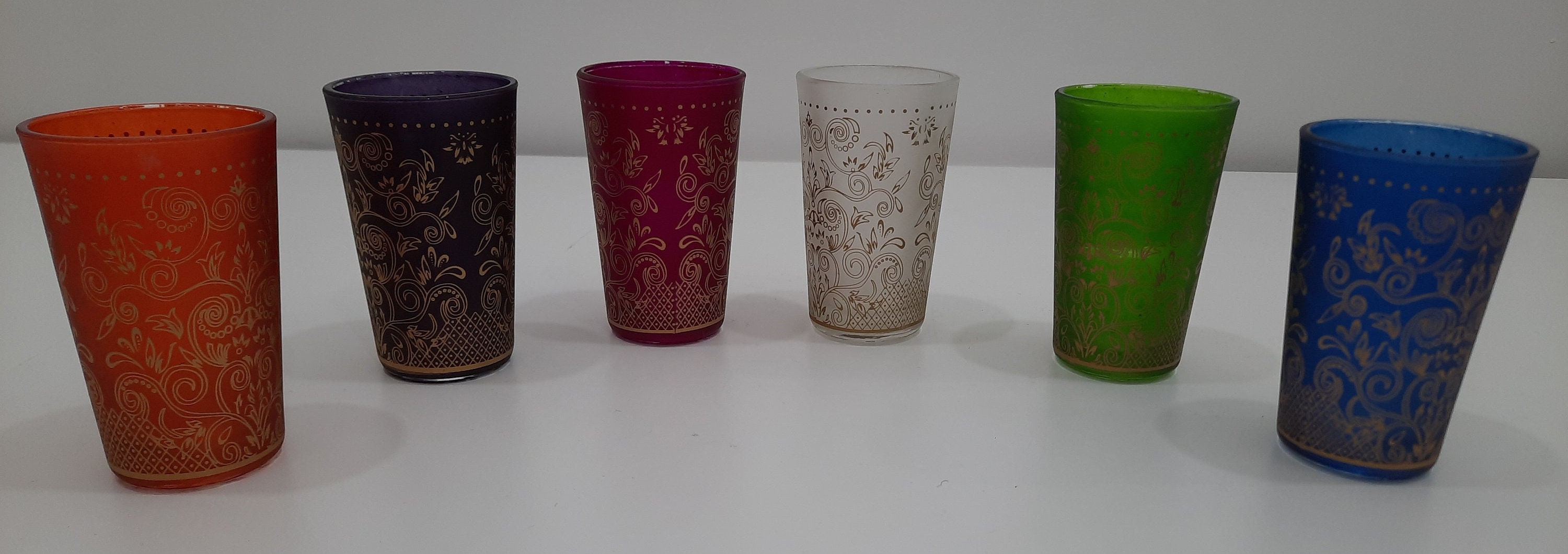 Moroccan Tea Glass set of 6 Etsy