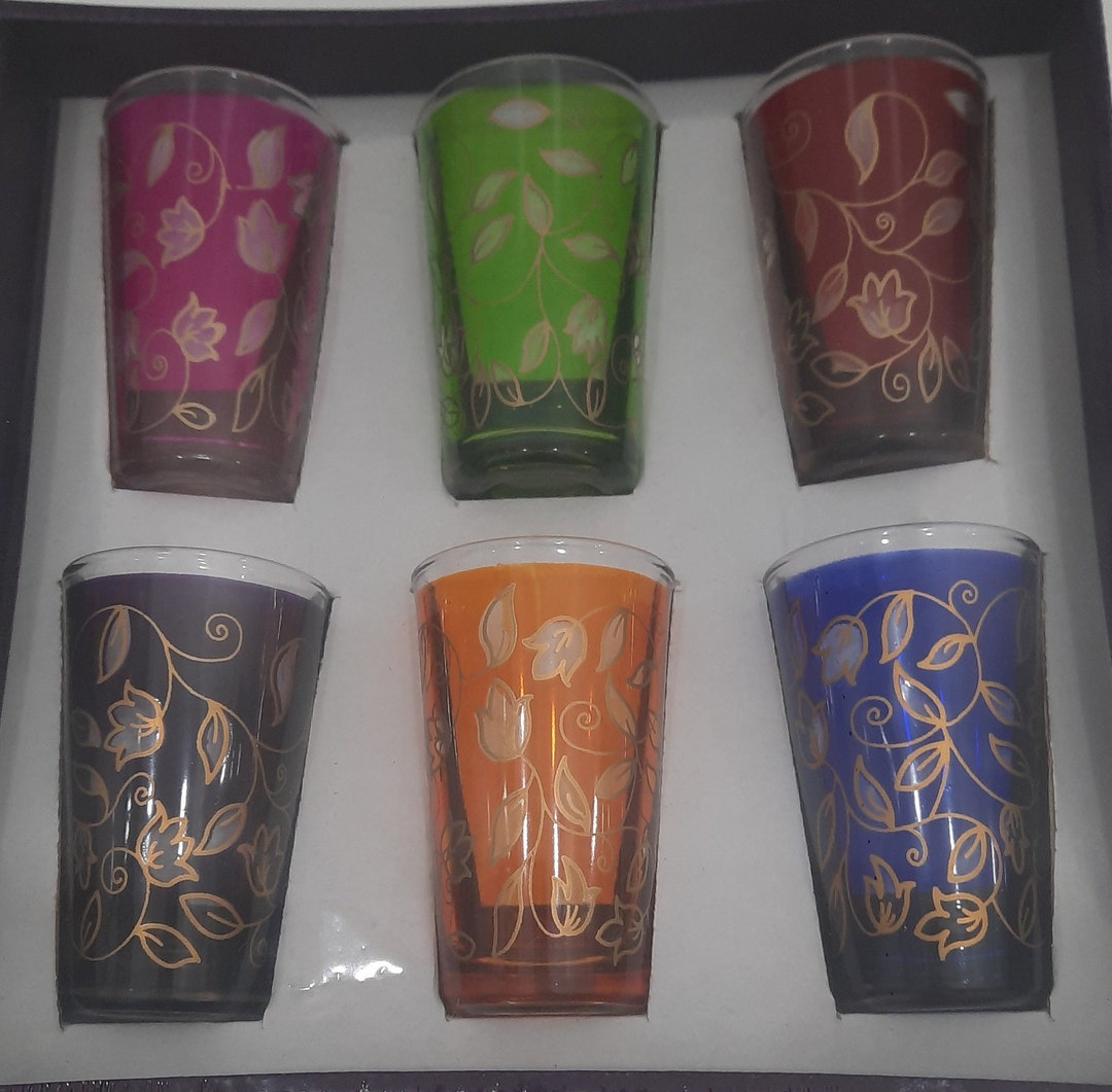 Moroccan Tea Glass set of 6 Etsy