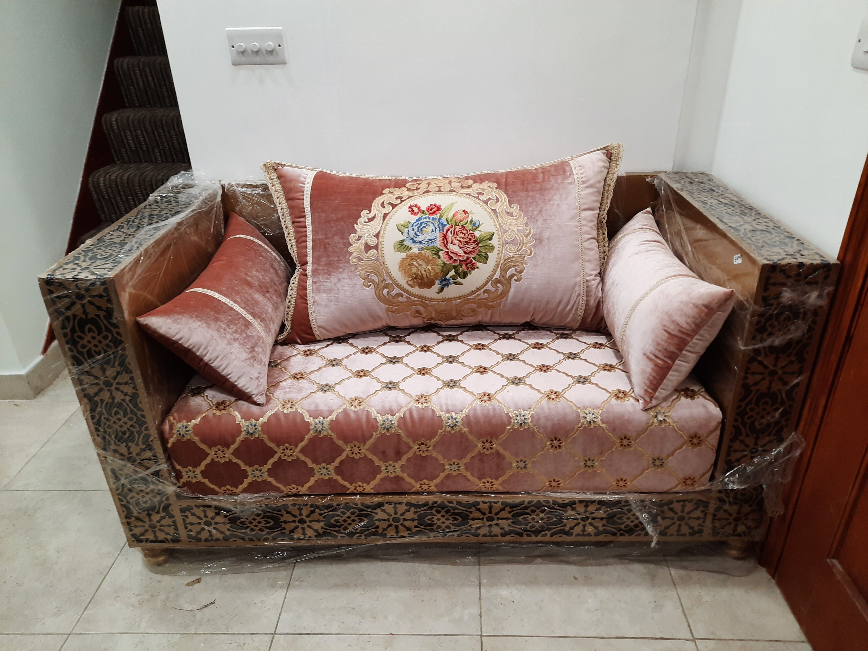 Wooden sofa sale set colour
