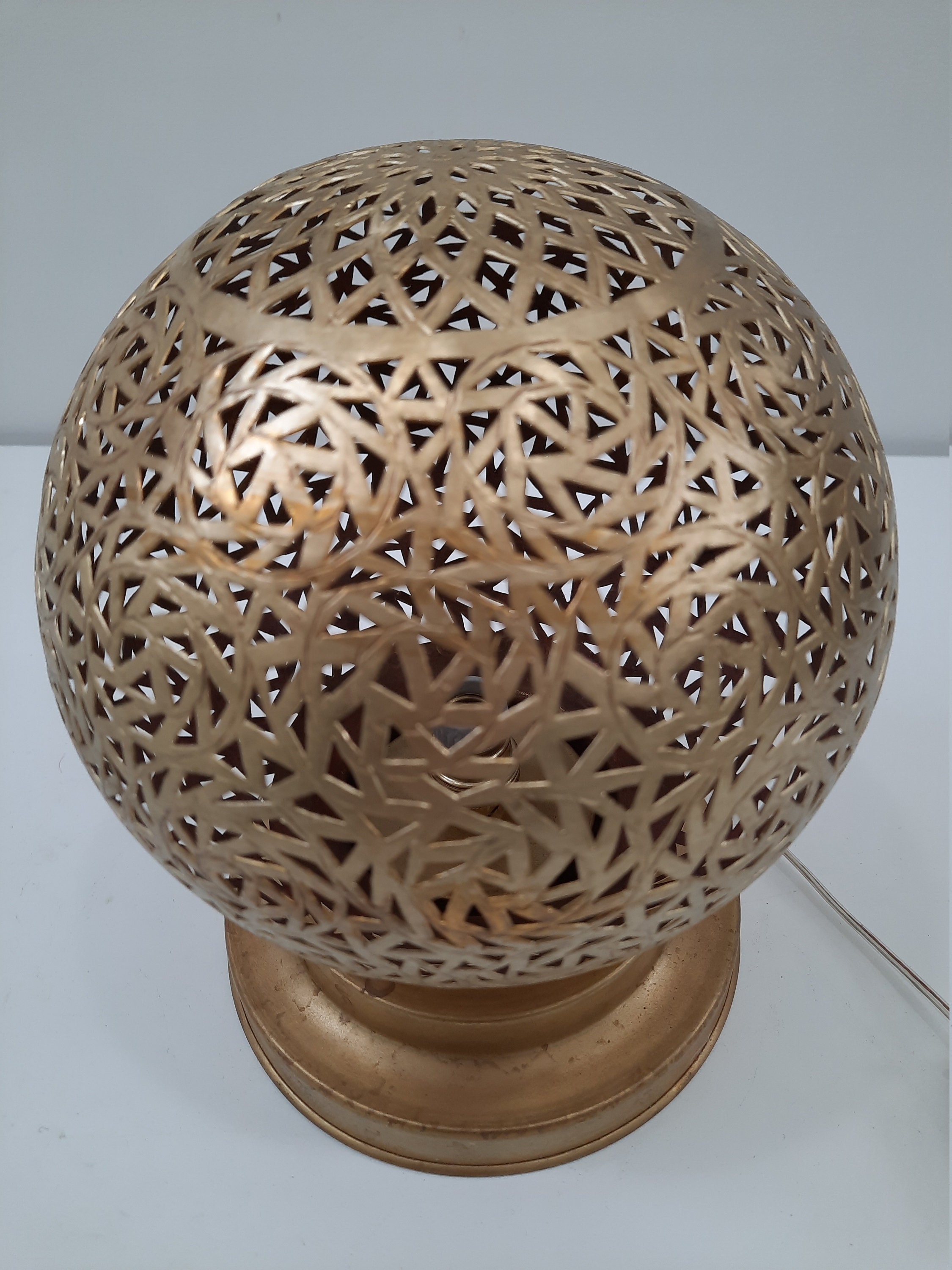 Lámparas de mesa doradas marroquíes Etsy México