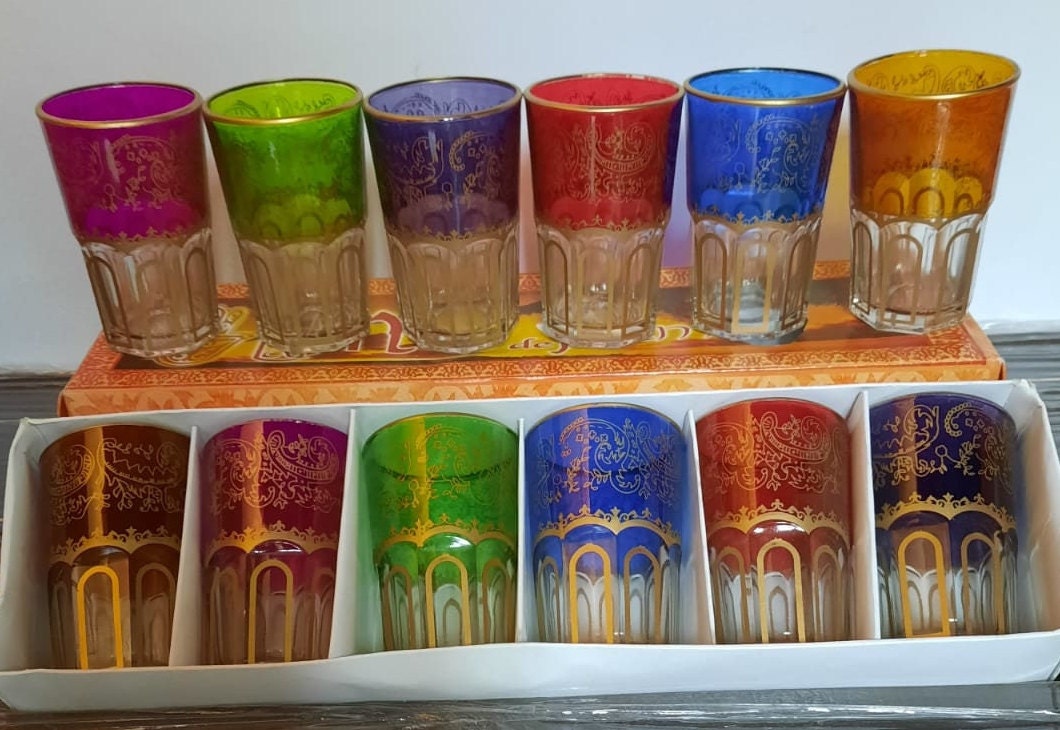 Moroccan Tea Glass set of 6 Etsy